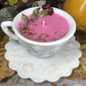 Handmade Soy Candle: Rose Tea